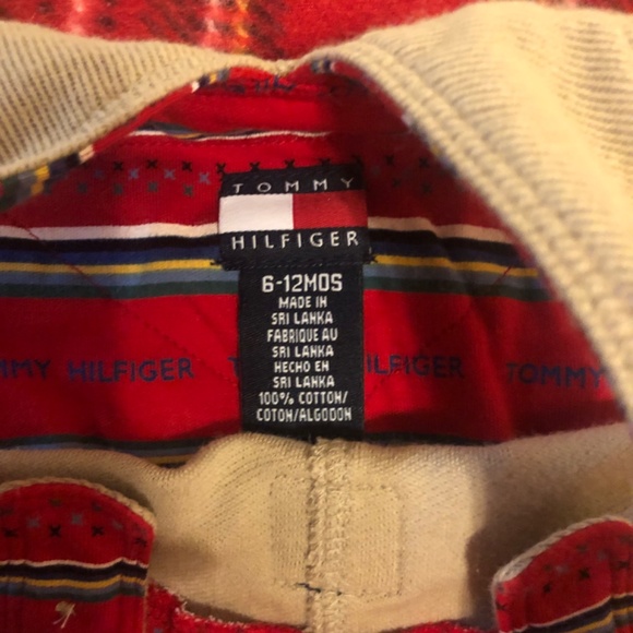 Like New Tommy Hilfiger tan overall bibs for baby for sale - Picture 4 of 5